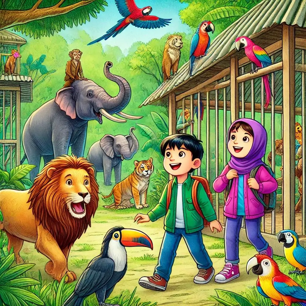 la aventura de rosita ikher y mari en el zoologico