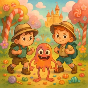 la aventura dulce dos heroes contra el monstruo de los caramelos perdidos