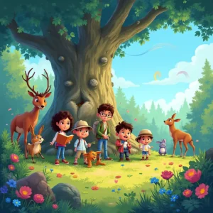 la aventura magica en el bosque de la creatividad donde la amistad y los animales ensenan el poder de la atencion y la imaginacion