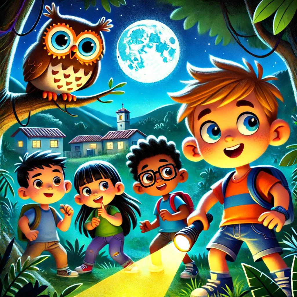 la aventura nocturna de justino y la bicicleta perdida