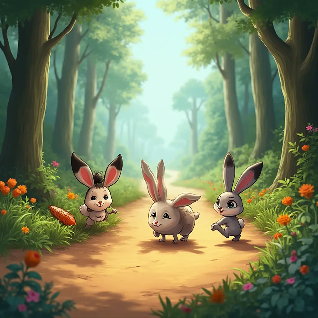 la carrera inolvidable en el bosque encantado