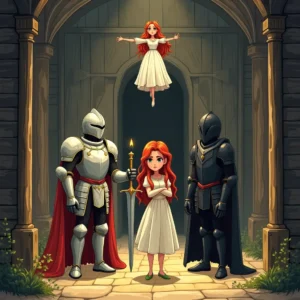 la dama de cabello rojo un rescate de amor y valentinia en el castillo de madera (1)