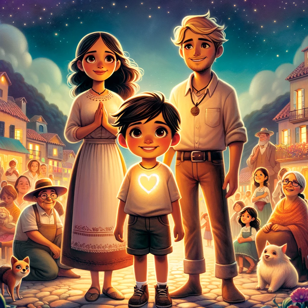 la familia de los corazones entrelazados