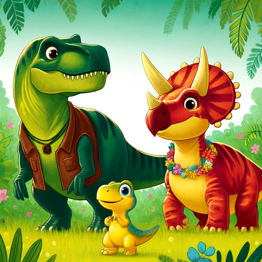 la familia dino en el valle de los dinosaurios