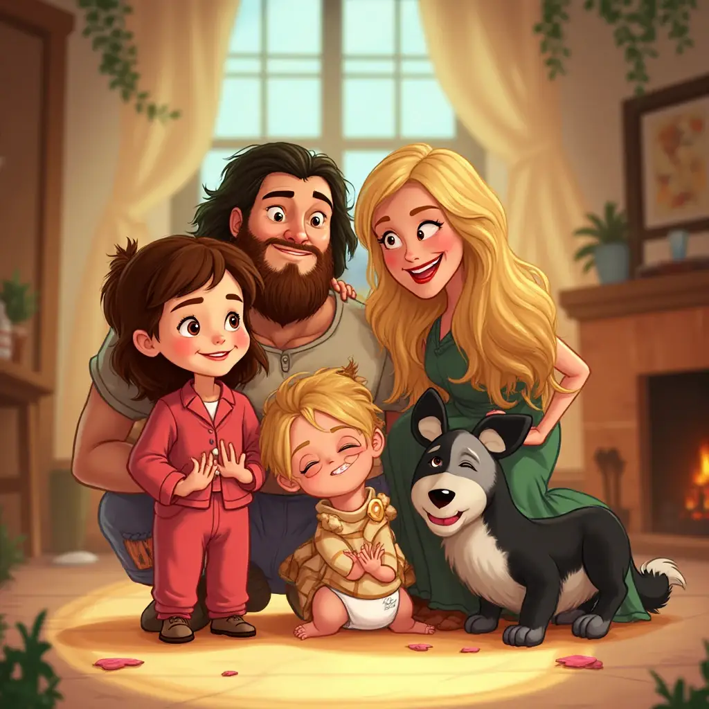 la familia unida y el lobo amigo que descubre el verdadero significado de la amistad y la comunidad (1)