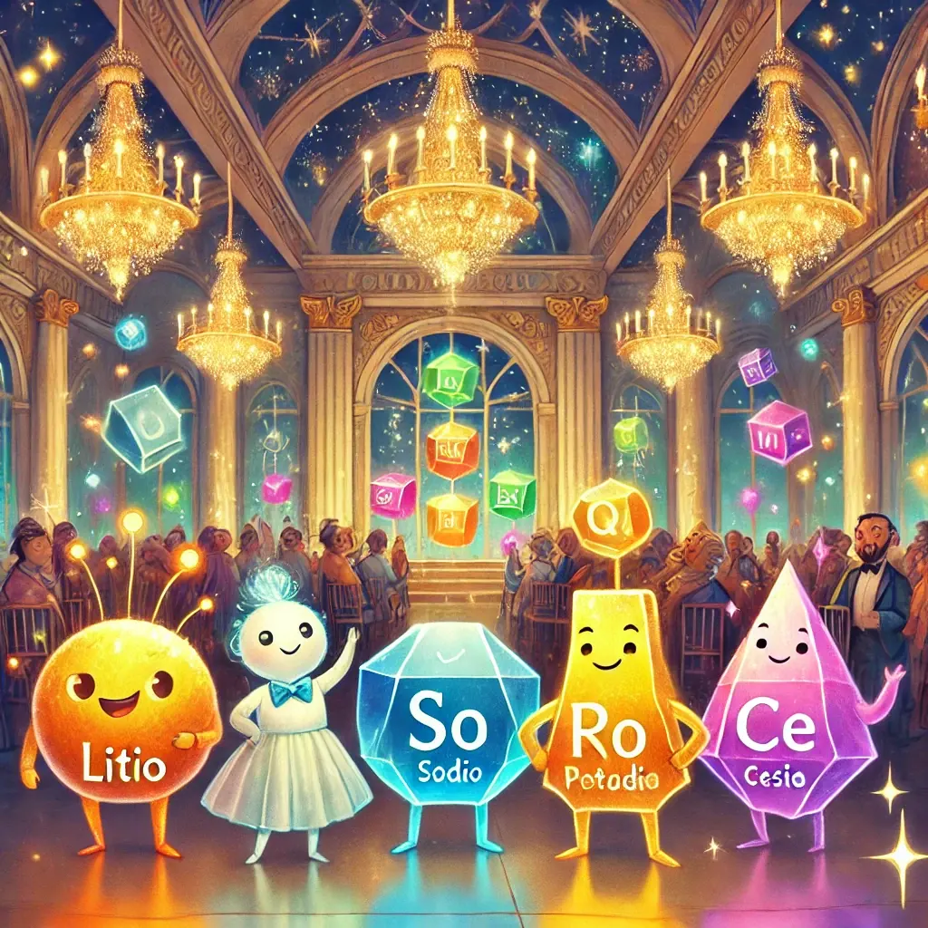 la fiesta brillante de los metales alcalinos