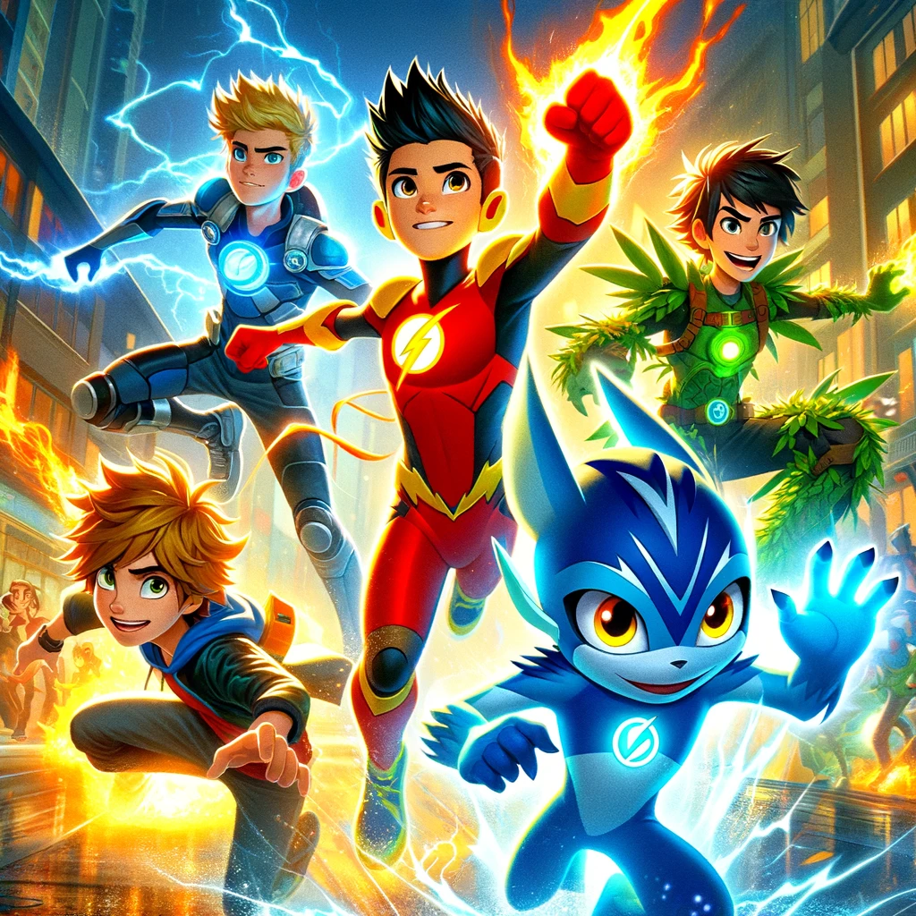 la gran aventura de los heroes de la ciudad futurista