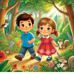 la gran aventura de luis y ana en el bosque