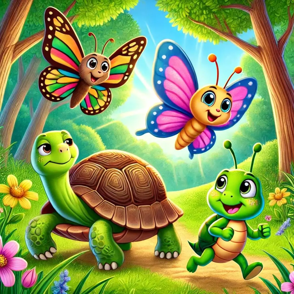 la gran aventura de tortuga mariposa y grillo