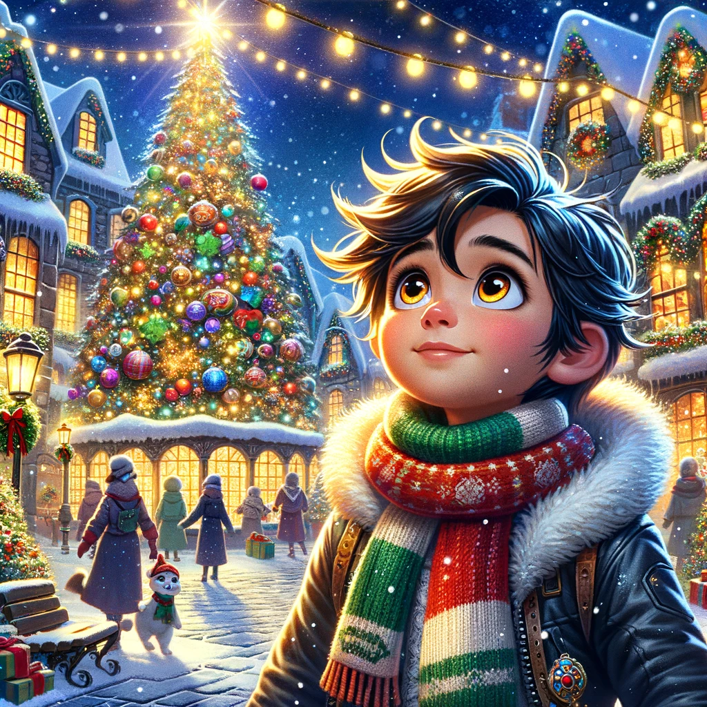 la iluminacion en navidad de mi pueblo