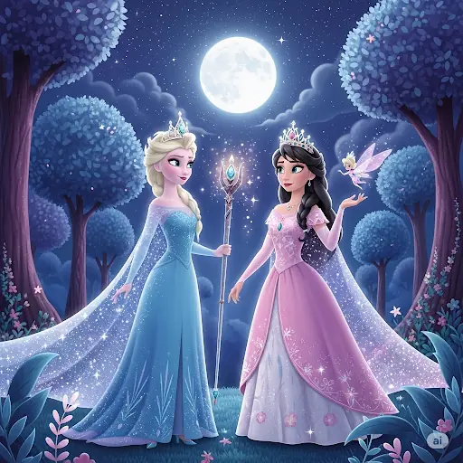la magia de las princesas de ensueno bajo la luz de la luna