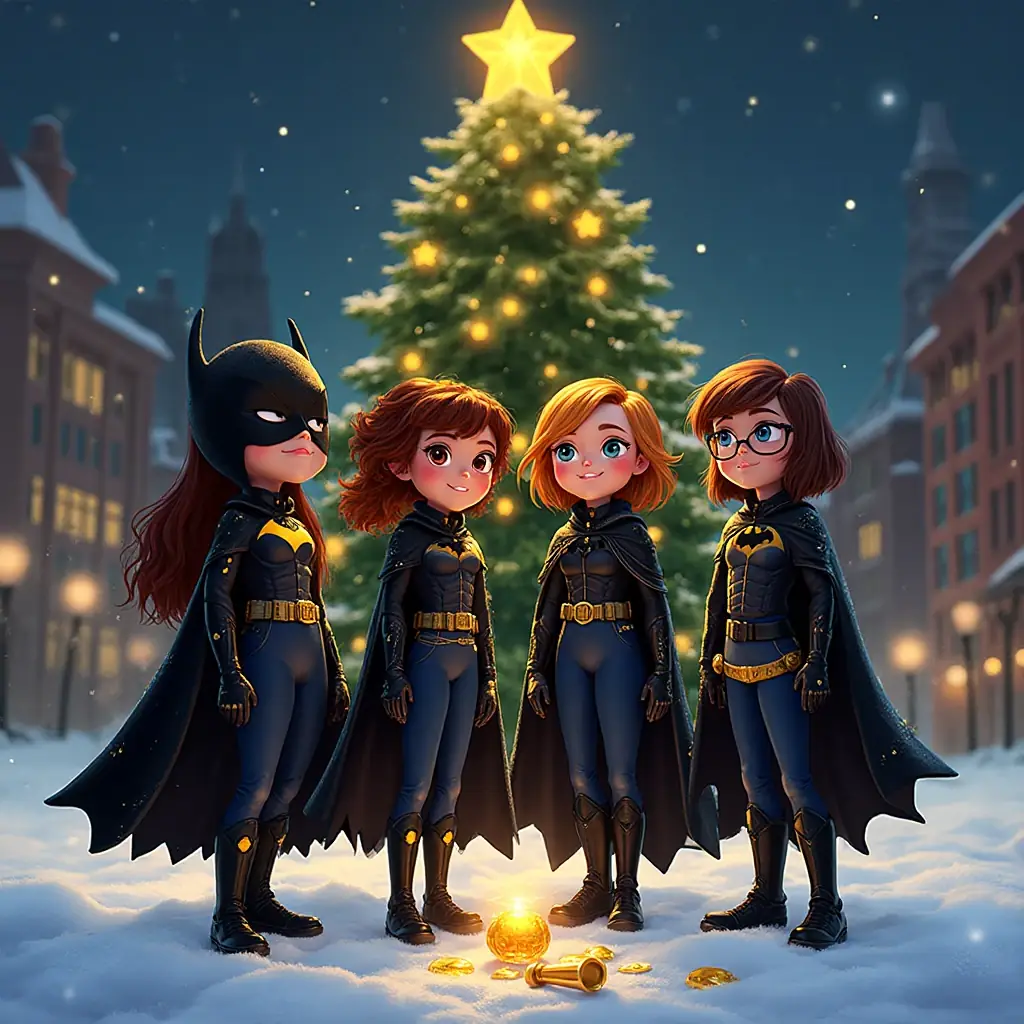 la magia del copo dorado un misterio navideno para las cuatro chicas batman