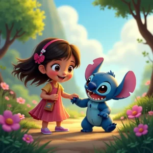 la nina de las aventuras y su amigo stitch un mundo de fantasia y diversion (1)