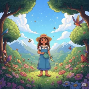 la pequena guardiana del jardin magico