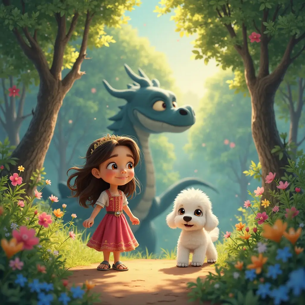 la princesa valiente y el misterio del bosque encantado