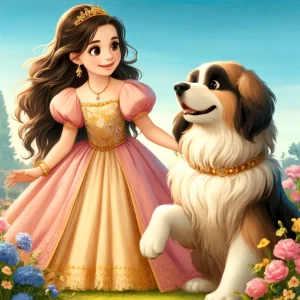 la princesa y el perrito carinoso