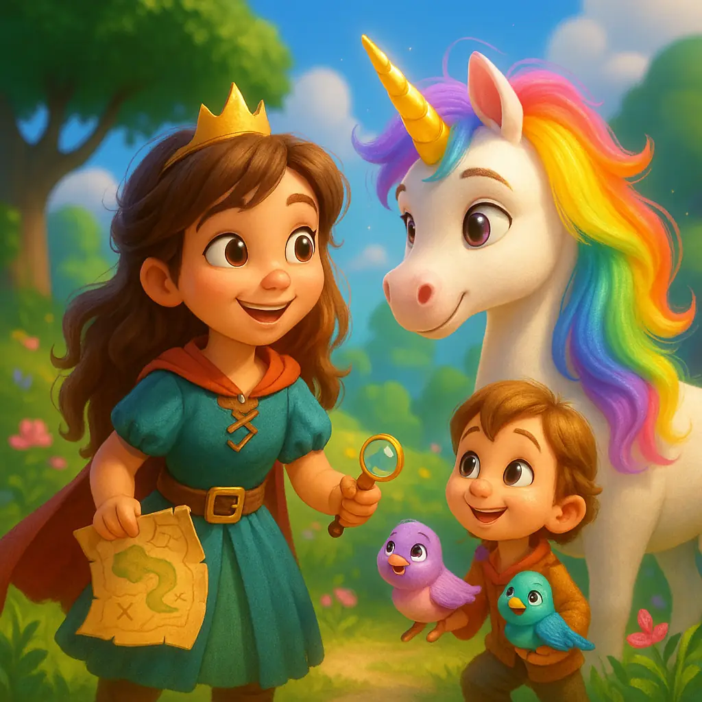 la princesa y la busqueda del unicornio de la luz arcoiris