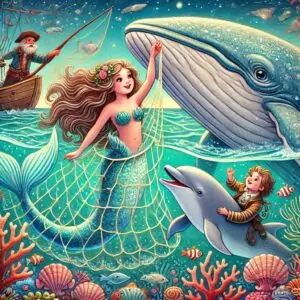 la sirena y sus amigos del mar