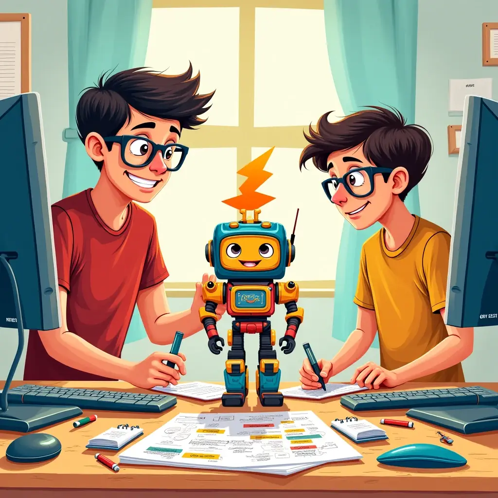 la sorpresa de los tres inventores como la union y la imaginacion crearon un milagro tecnologico