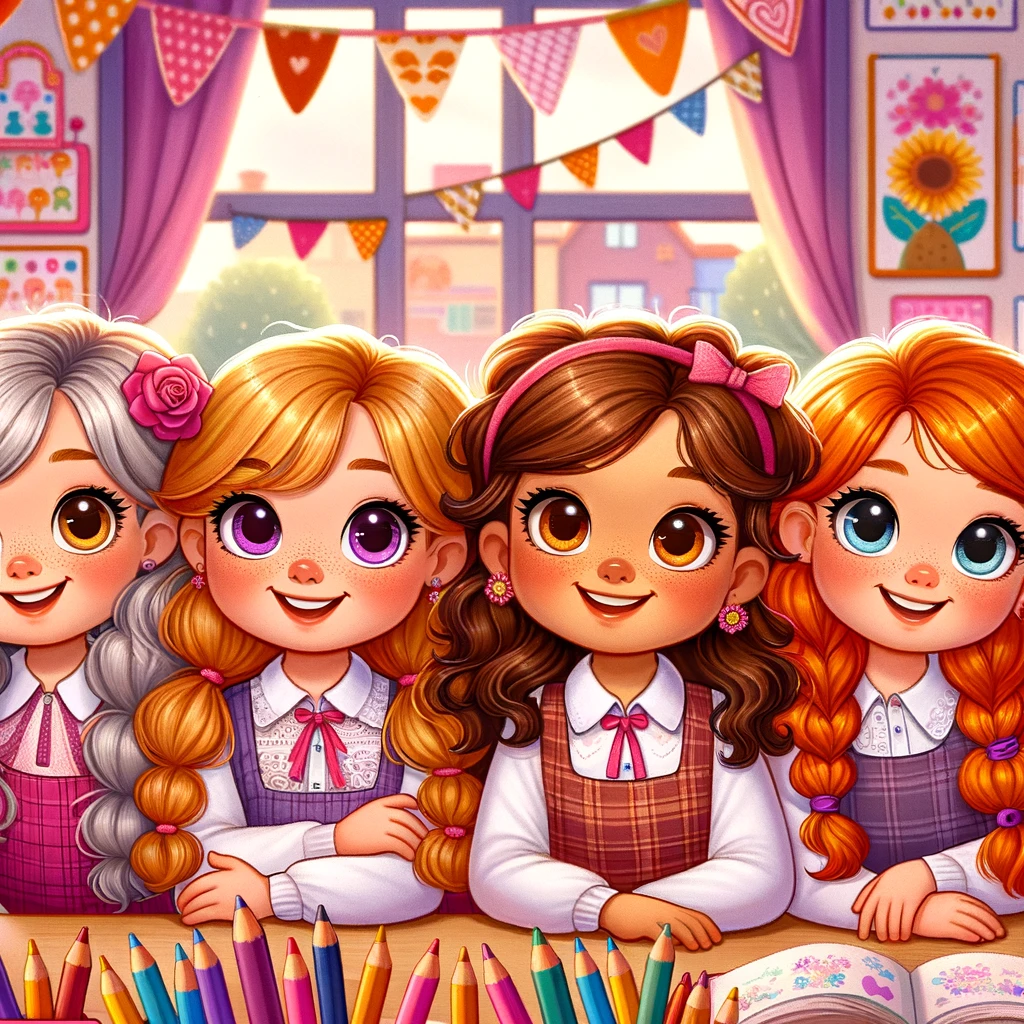 las aventuras de cuatro amigas en el jardin de infancia