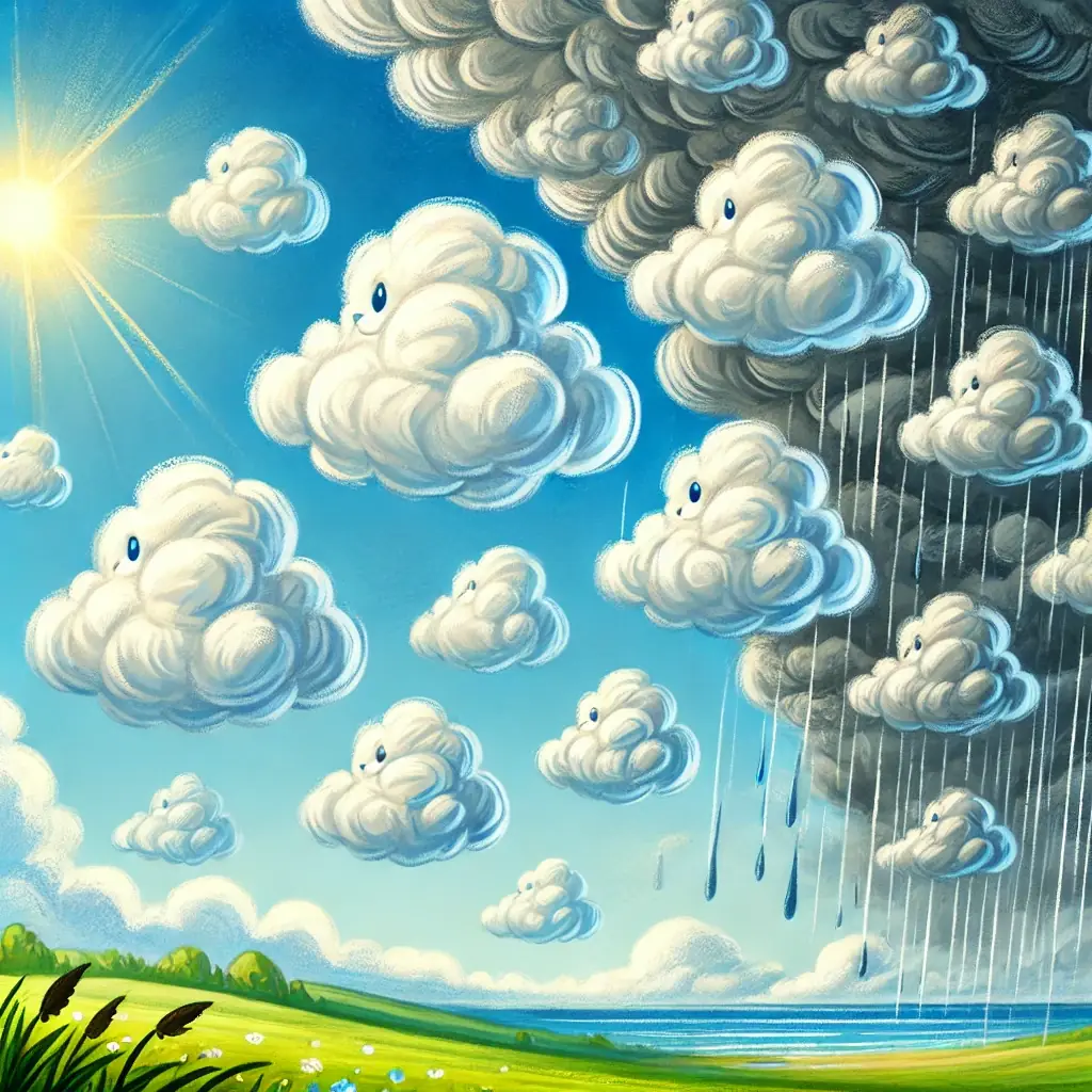 las nubes juguetonas