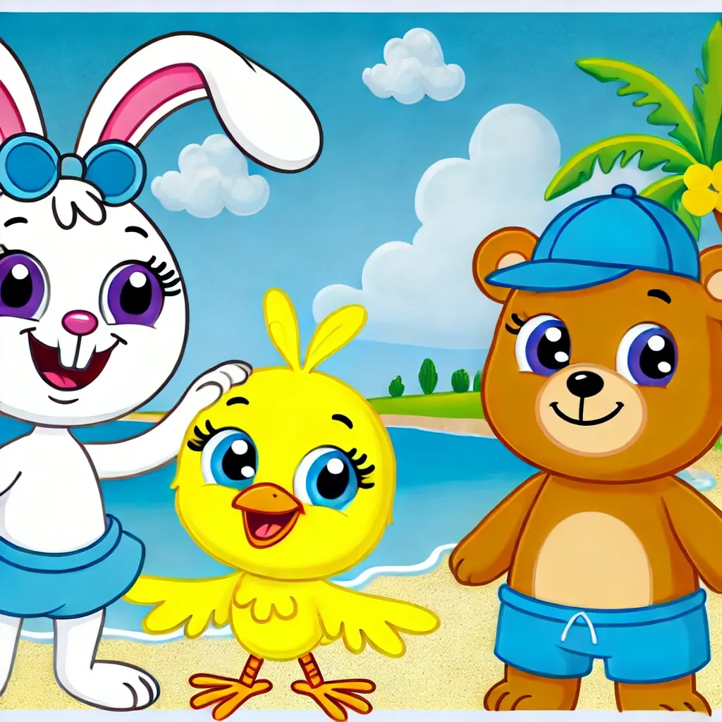 lolo fefi y bob amigos en la playa