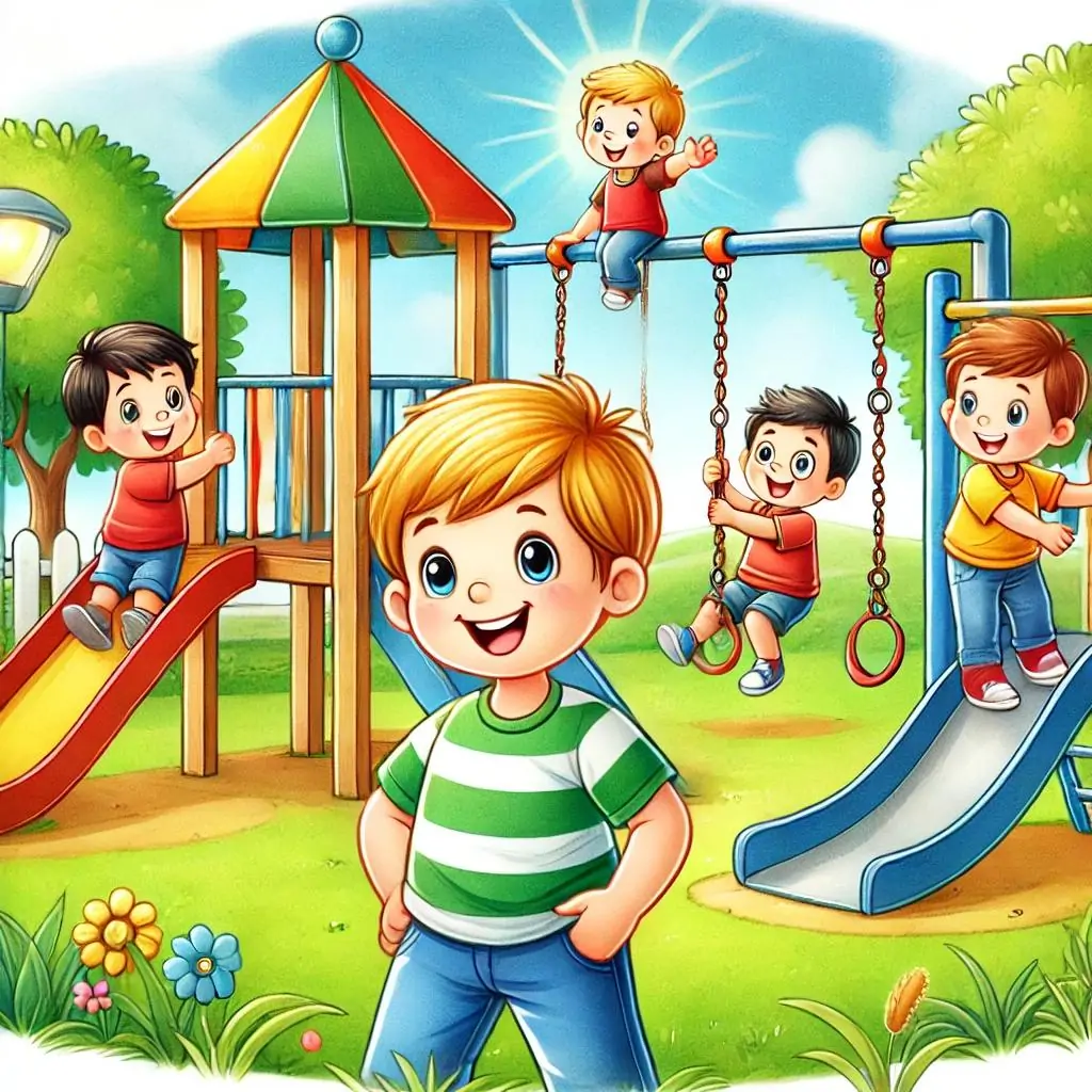 lorenzo y sus amigos en la plaza