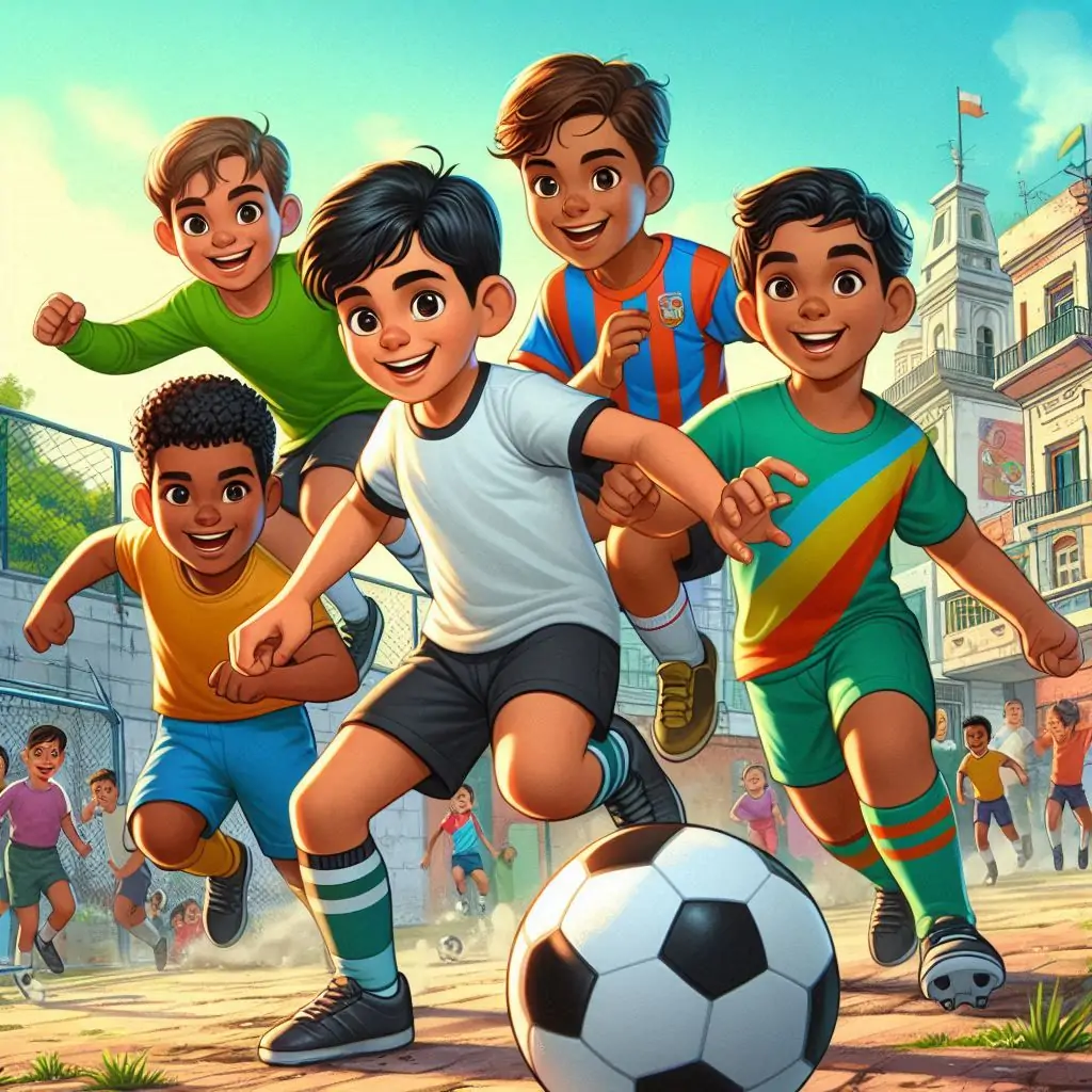 los cinco amigos y su sueno de futbol