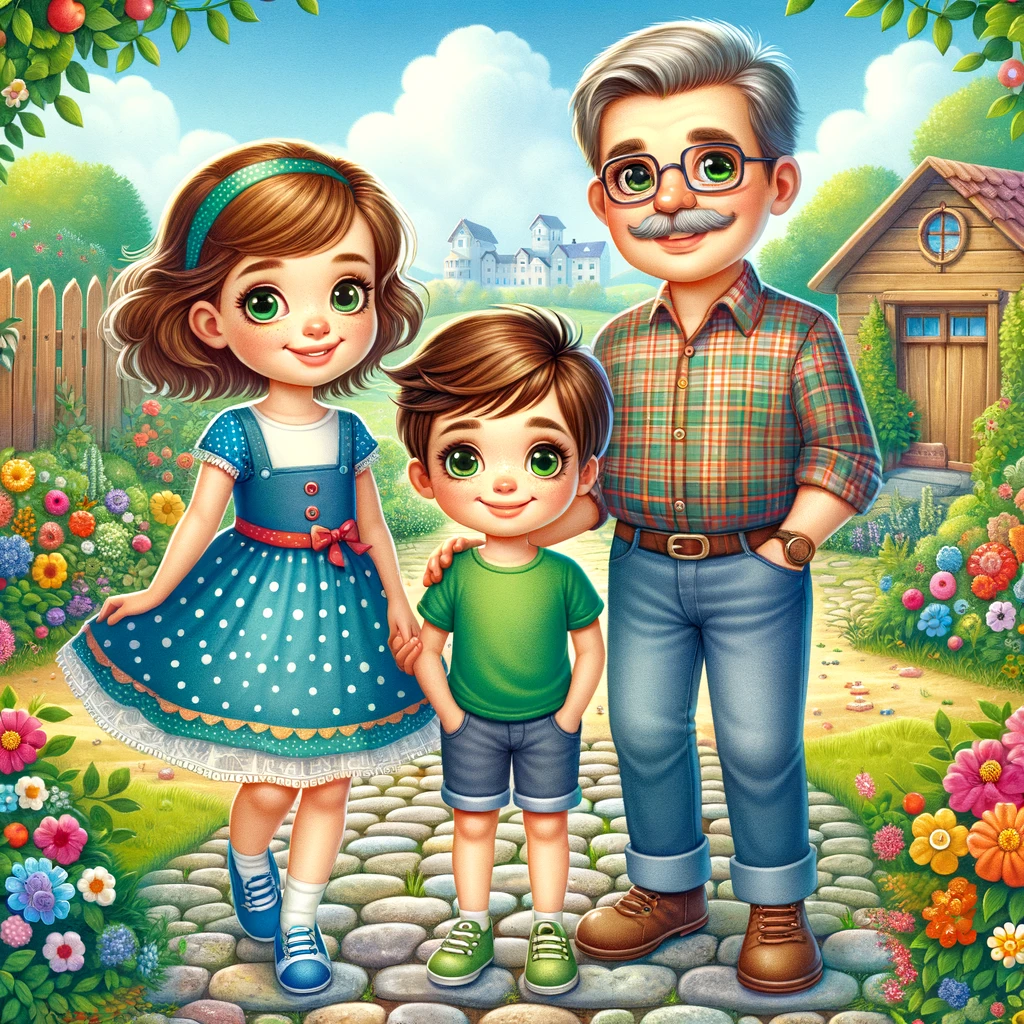 los hermanos en el jardin de los secretos