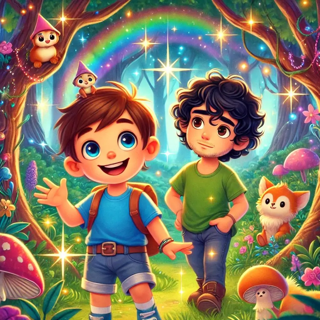 lucas y agustin en el bosque de las emociones