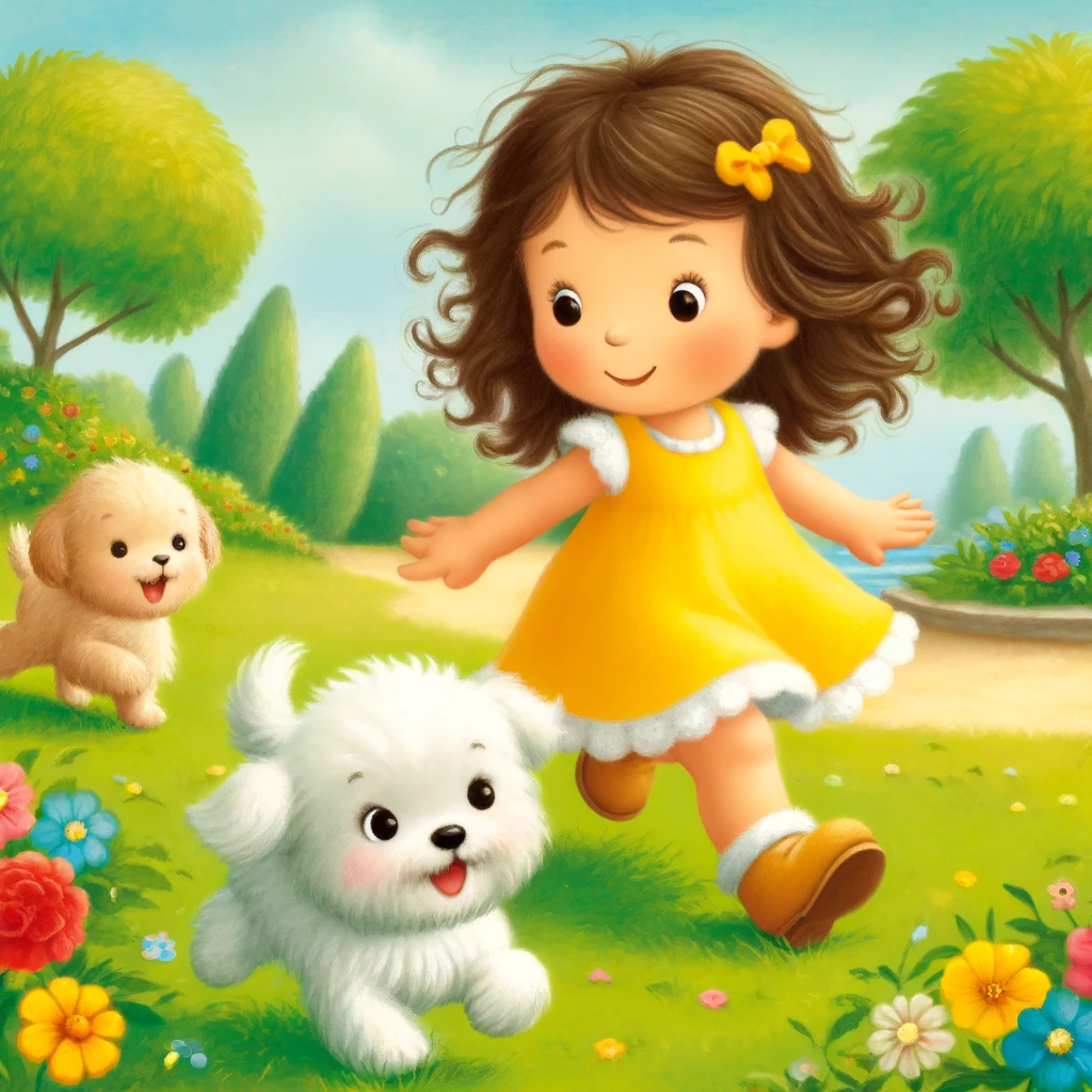 luisa y sus perritas en el parque