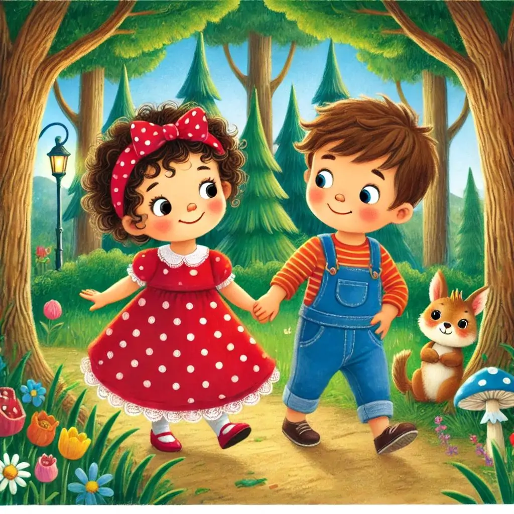 maria y ramon en el bosque magico