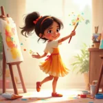 mariana disfrutando de la musica con la pintura (1)