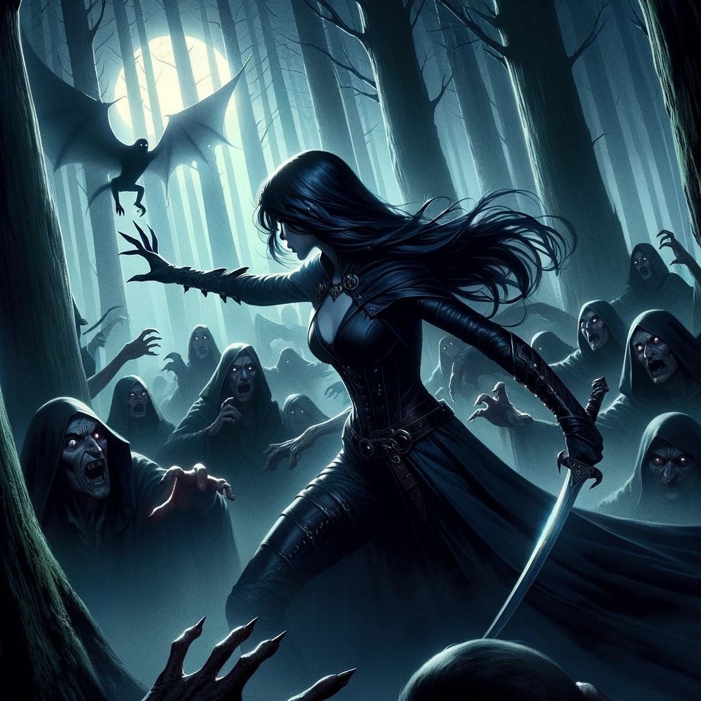 nocturna y la noche de sombras