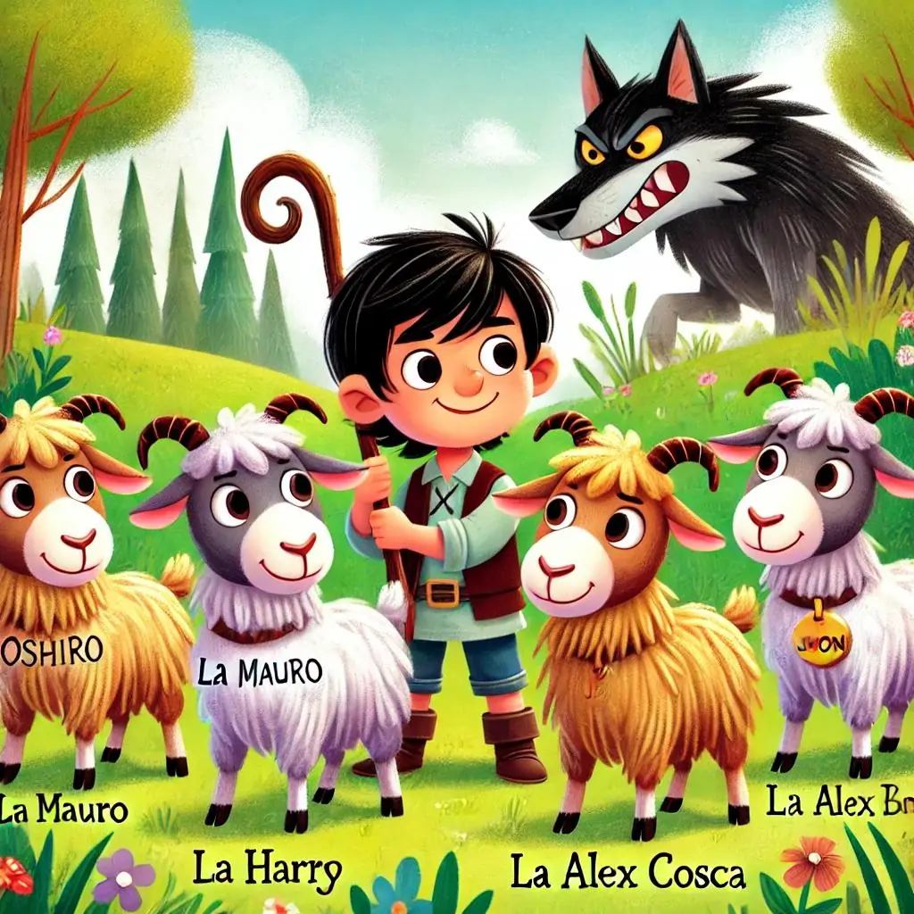 oshiro y sus cuatro cabras