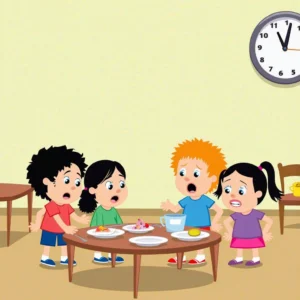 rush to class in a hurry