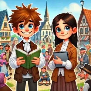 sin tic y con tic en el pueblo del pasado