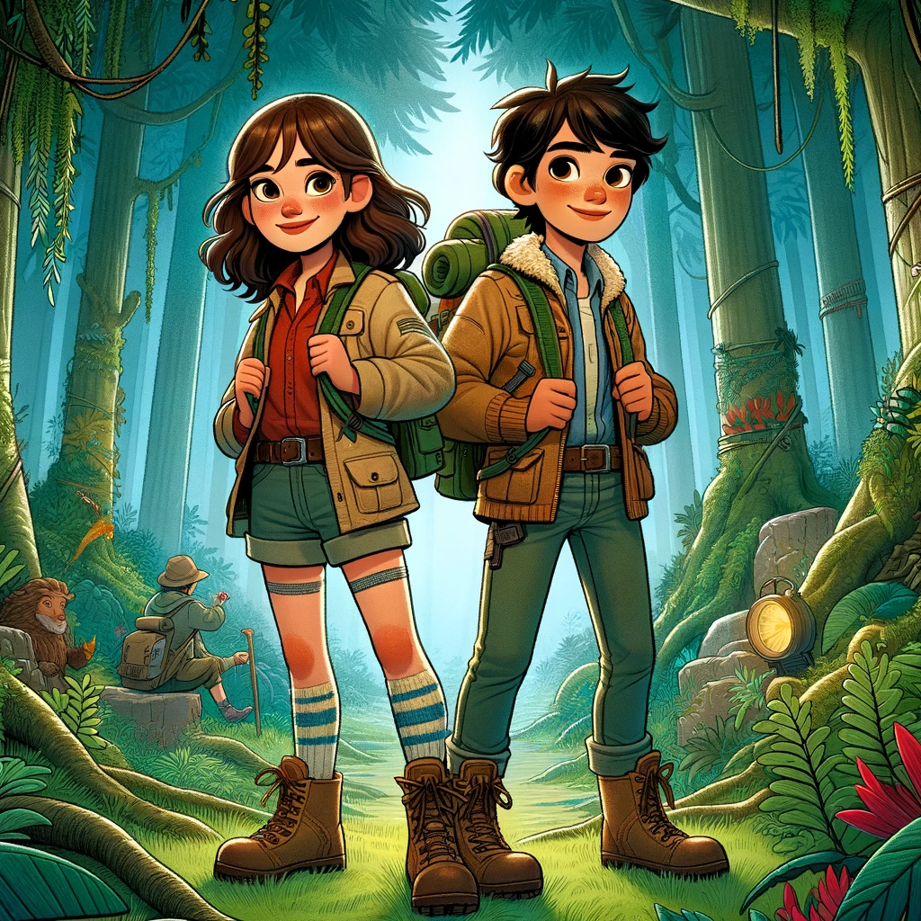 sofia y lucas en el bosque de los susurros