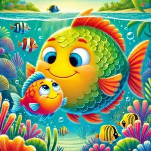 tonny y mama pez en el gran oceano