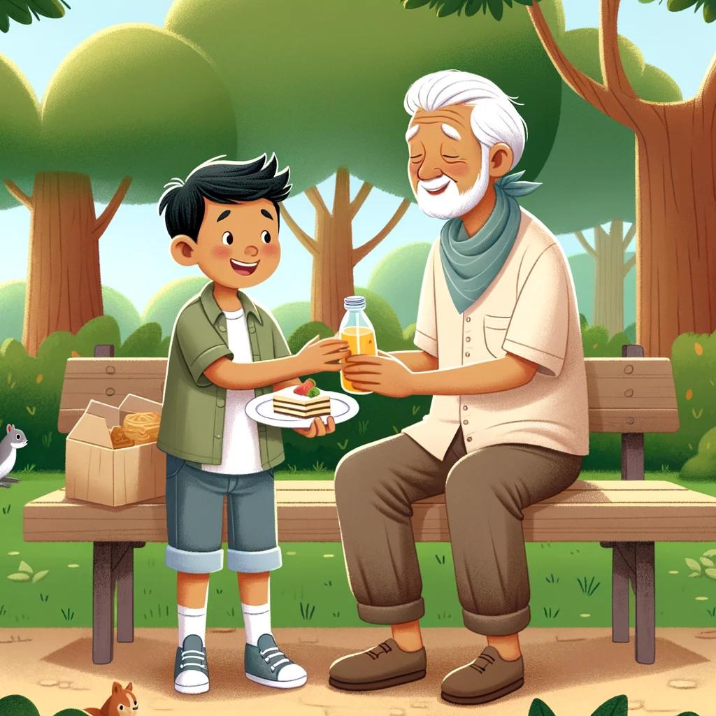 un pastel y un corazon generoso