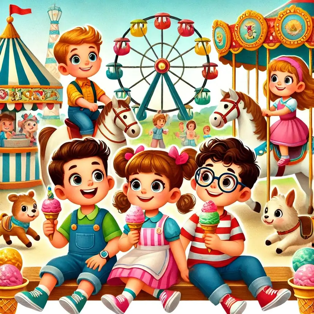 una aventura en el parque de diversiones